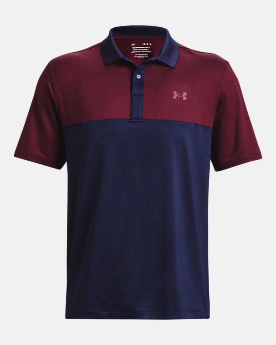 Men's UA Performance 3.0 Colorblock Polo in Blue image number 4